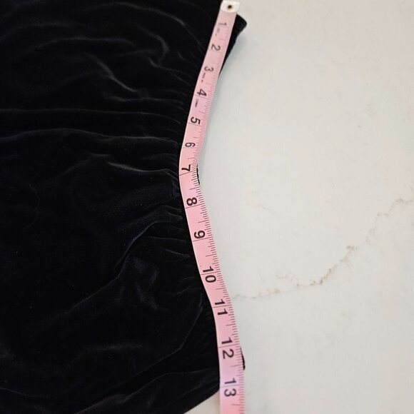 LAUREN Ralph Lauren Green Tag Black Velvet Pants Trouser Stretch Pull On Medium - Picture 4 of 8